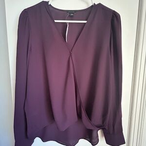 Ann Taylor Wrap Popover Purple